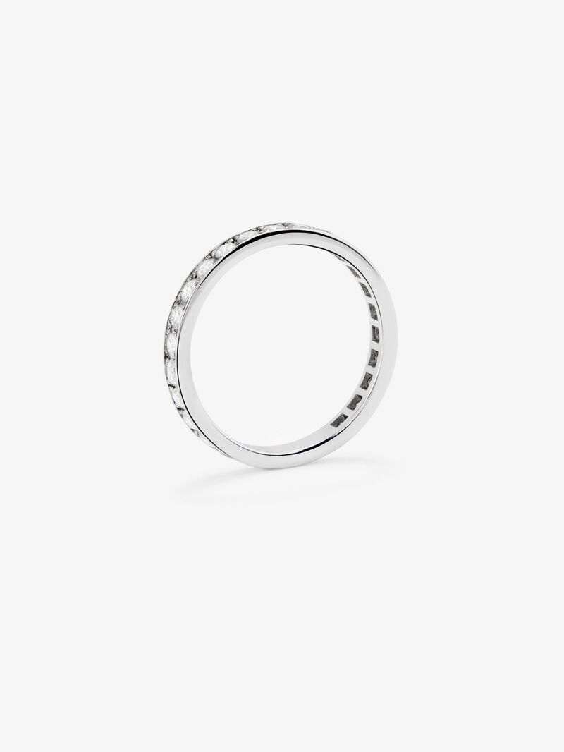 Entire 18K white gold ring with 25 brilliant-cut diamonds with a total of 1.37 cts image number 8