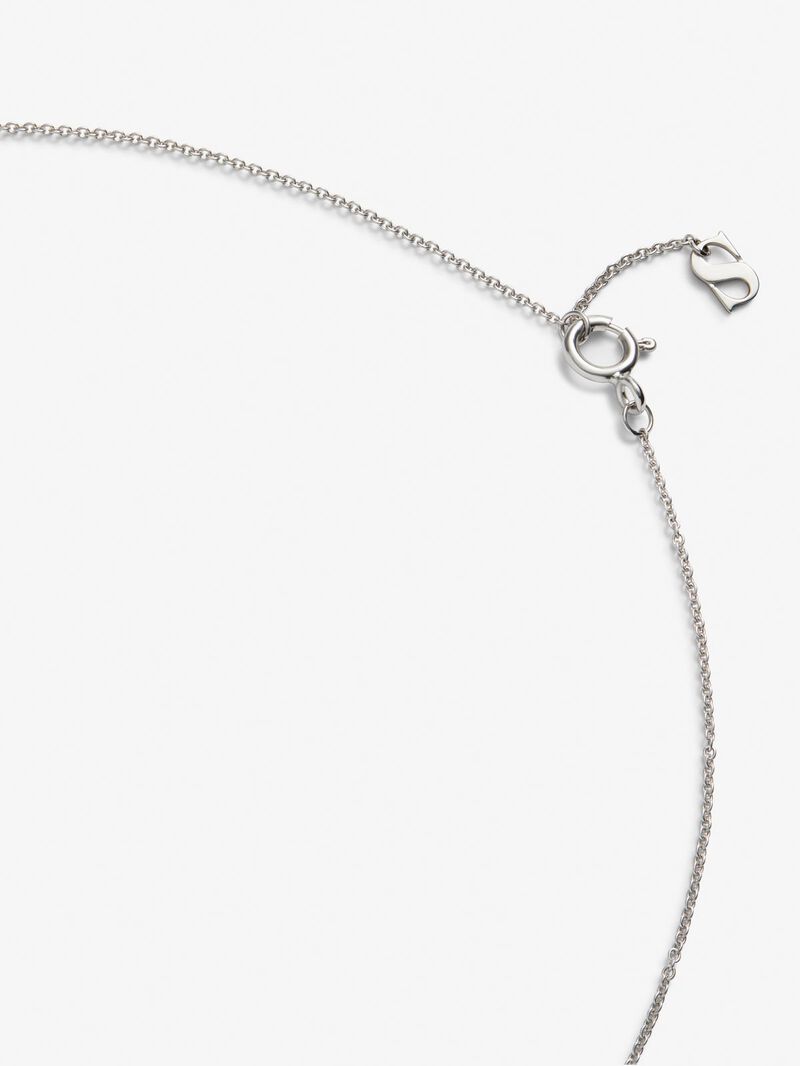 18K white gold pendant with central brilliant-cut diamond of 0.1 cts and 12 brilliant-cut diamonds with a total of 0.15 cts image number 4