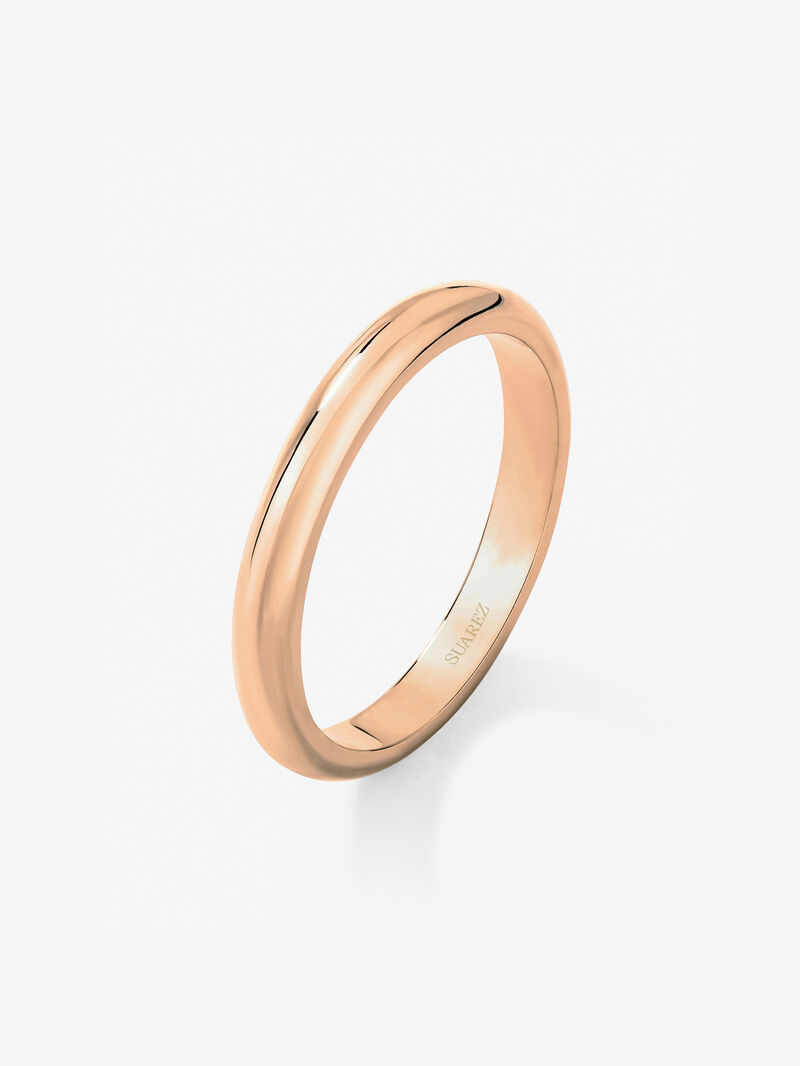 18K rose gold wedding ring image number 0
