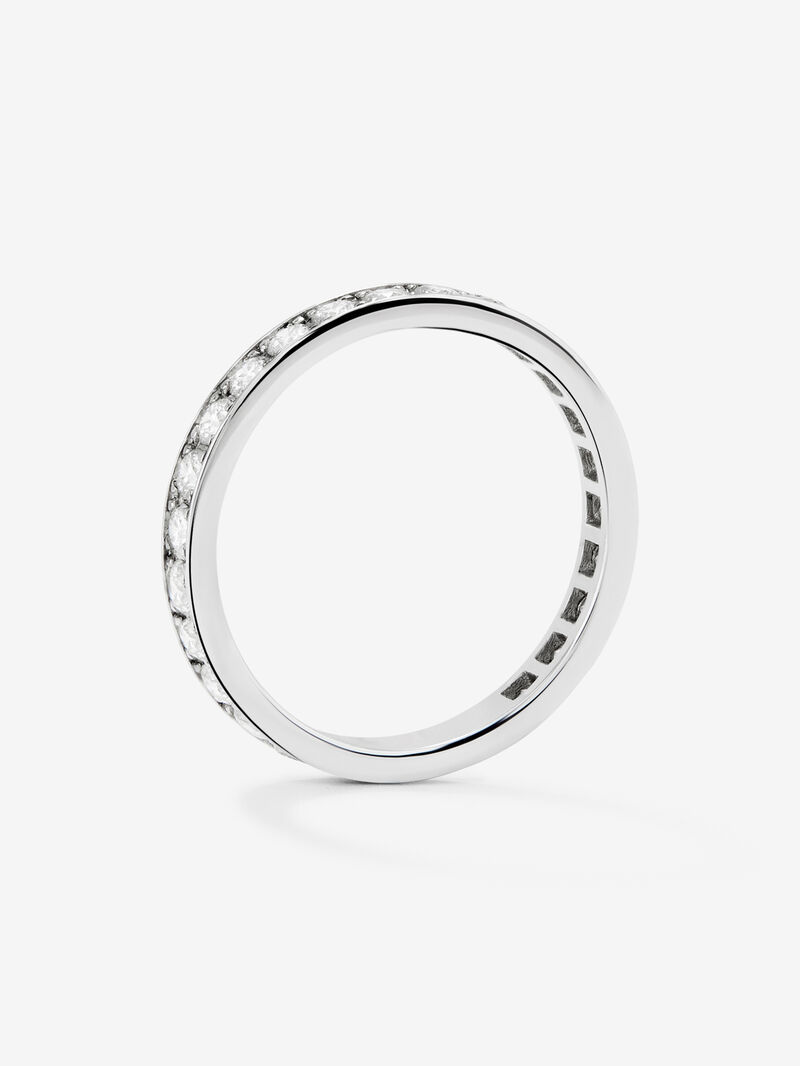 Entire 18K white gold ring with 25 brilliant-cut diamonds with a total of 1.37 cts image number 6