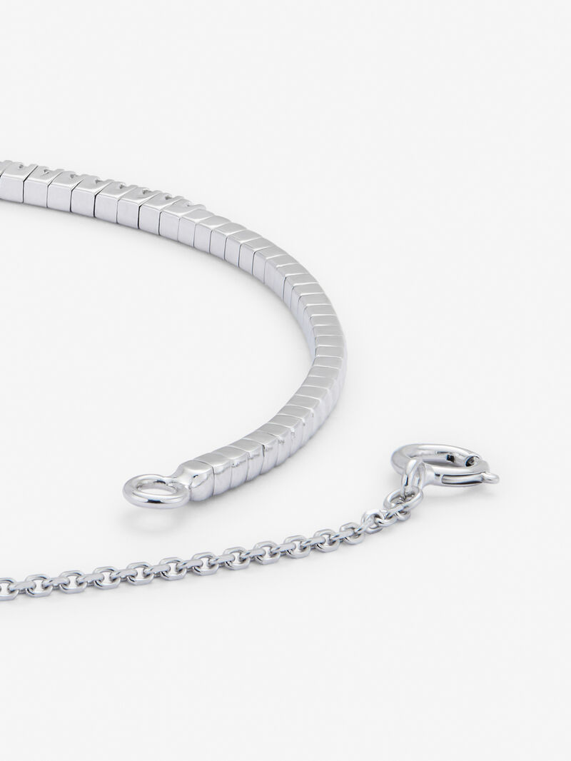 Rigid 18K white gold bracelet with 0.39 ct brilliant-cut white diamonds image number 6