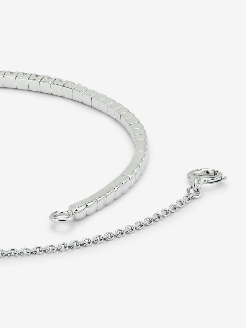 Rigid 18K white gold bracelet with 42 brilliant-cut diamonds with a total of 0.71 cts image number 3