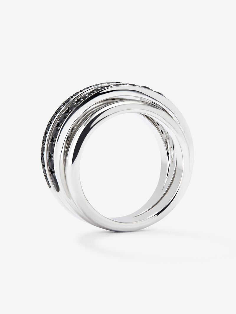 927 Silver Ring with Black Spinel Pavé image number 6