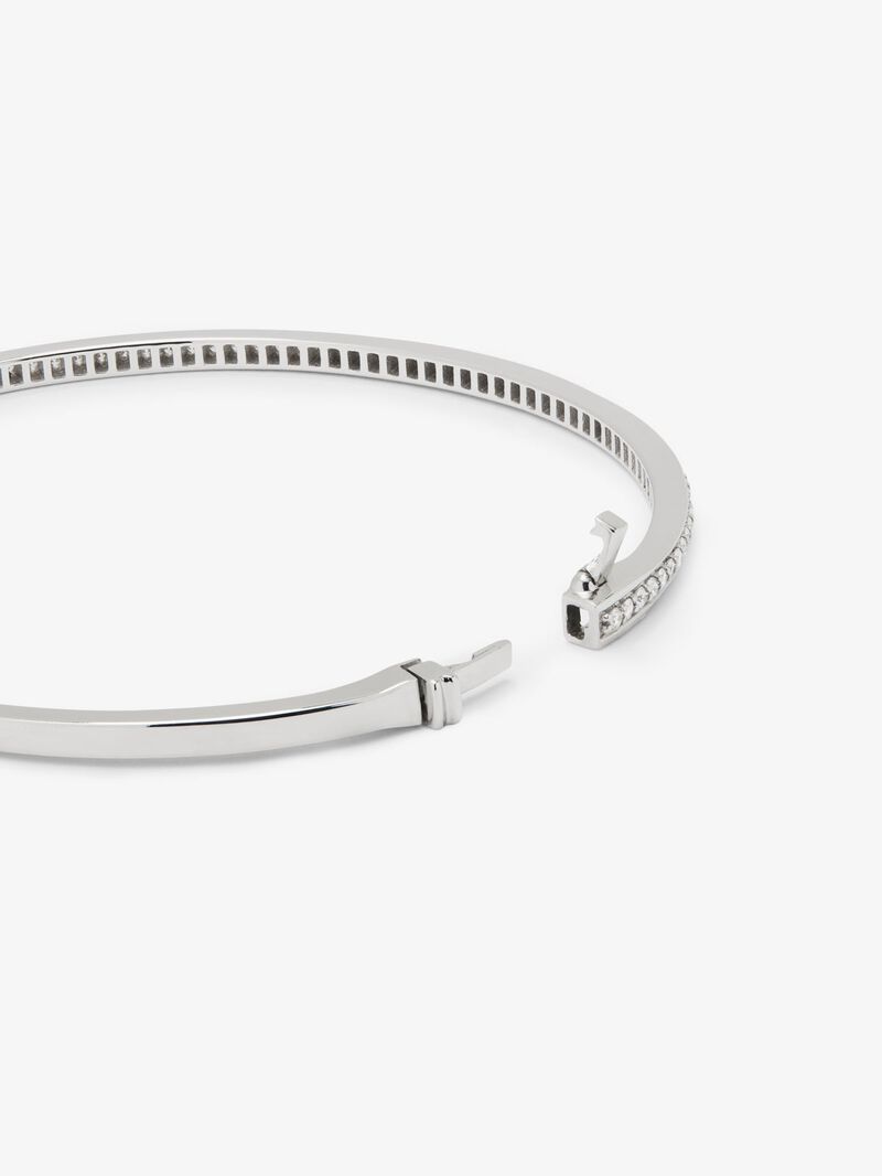 Rigid 18K white gold bracelet with 58 brilliant-cut diamonds with a total of 0.57 cts image number 3