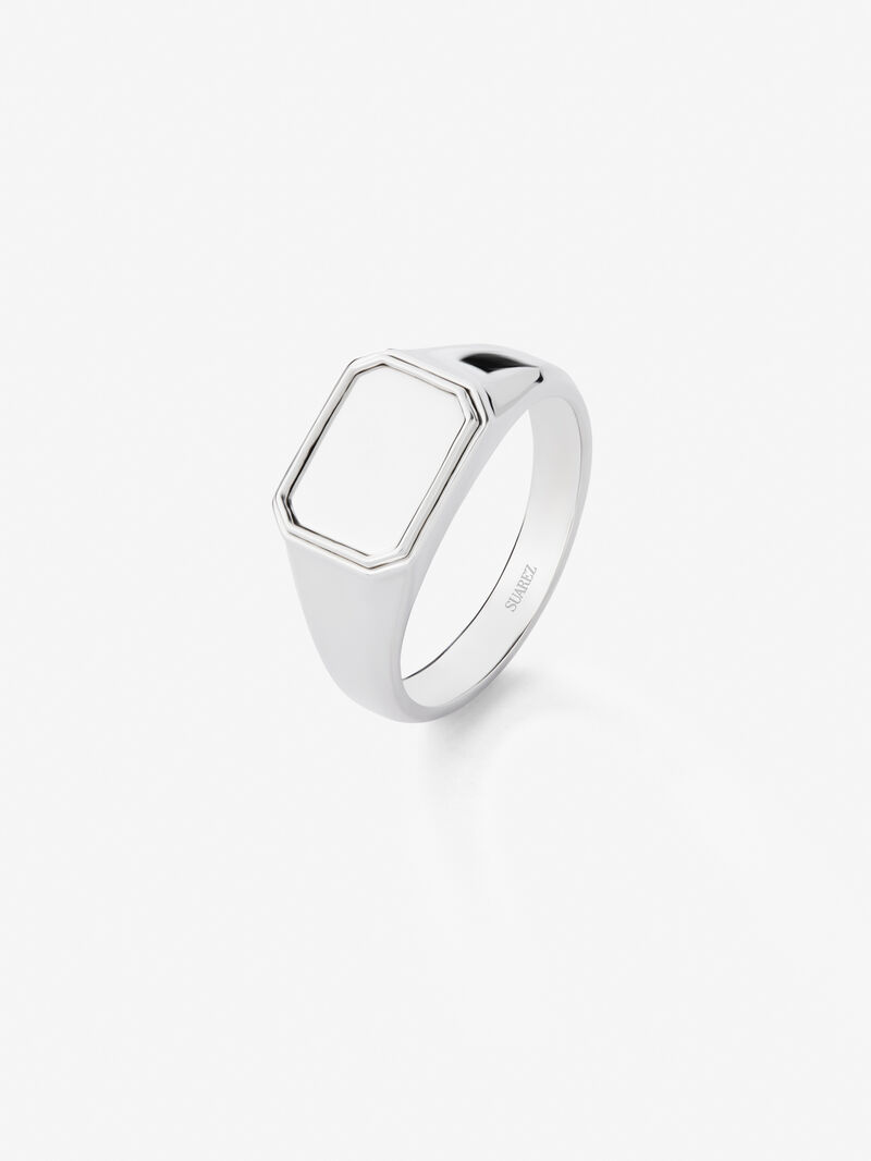 925 silver medium signet ring image number 0
