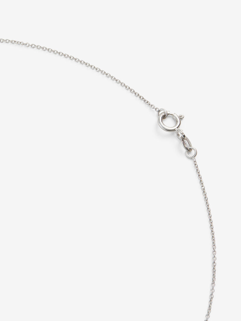 18K white gold pendant with letter C paved with 7 brilliant-cut diamonds with a total of 0.05 cts image number 4