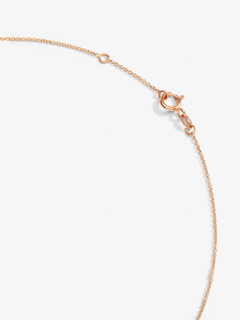 18kt white and pink gold pendant with diamonds and sapphires image number 4