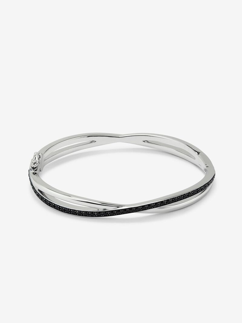 Rigid 925 silver bracelet with 47 brilliant-cut spinels with a total of 1.23 cts image number 0