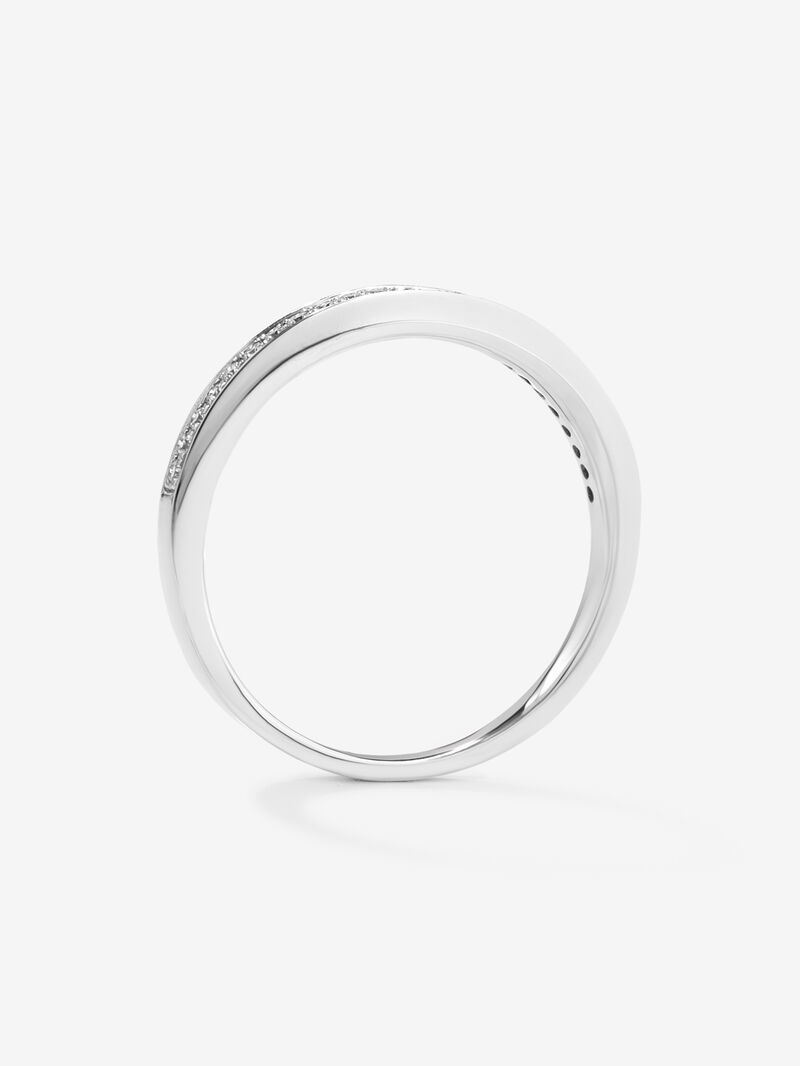 Half ring in 18K white gold with 24 brilliant-cut diamonds with a total of 0.12 cts image number 2