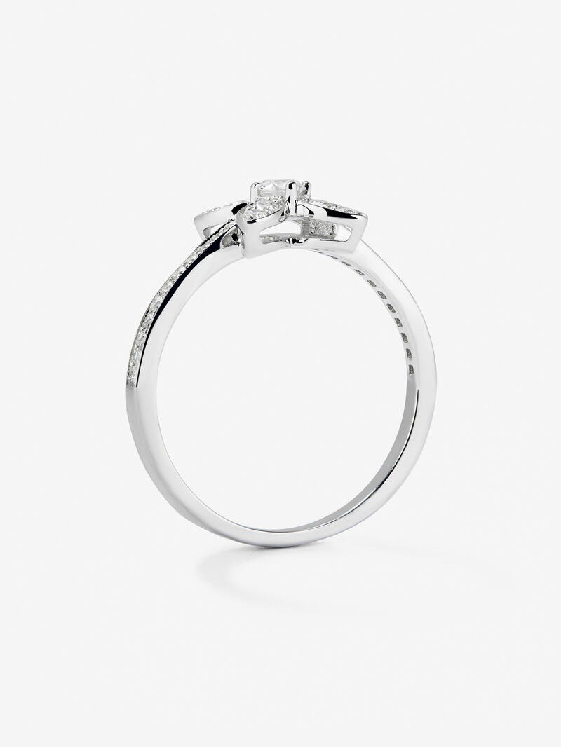 18K white gold ring with 45 brilliant-cut diamonds with a total of 1.05 cts image number 4
