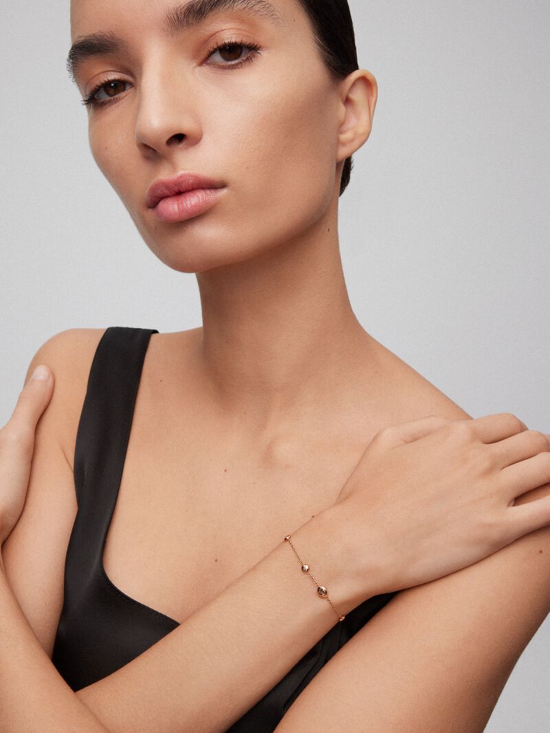 18K rose gold bracelet image number 1