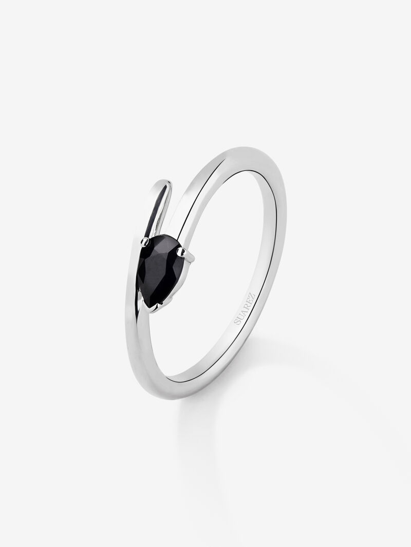 928 Silver Snake Ring with Spinel image number 0