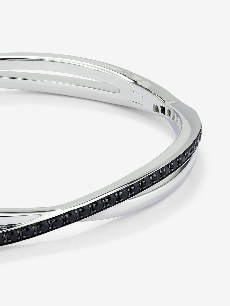 Rigid 925 silver bracelet with 47 brilliant-cut spinels with a total of 1.23 cts image number 2