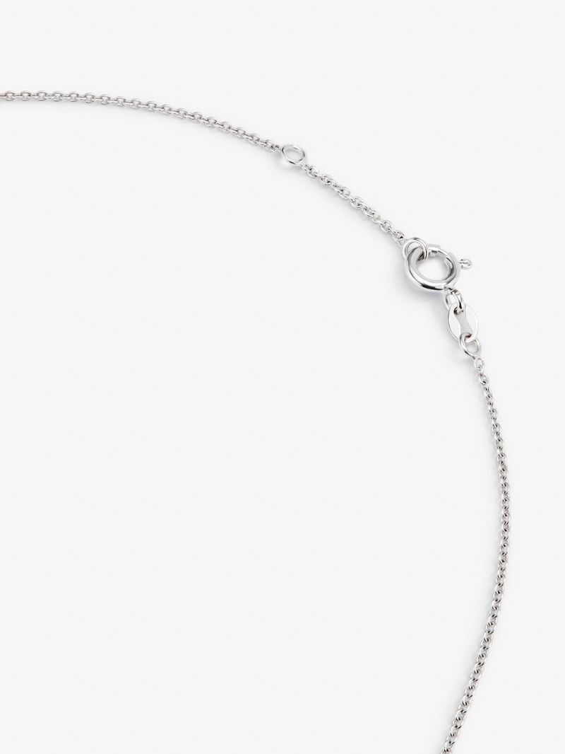 18K white gold pendant with pear-cut blue sapphire of 1.17 cts and 18 brilliant-cut diamonds with a total of 0.19 cts image number 4