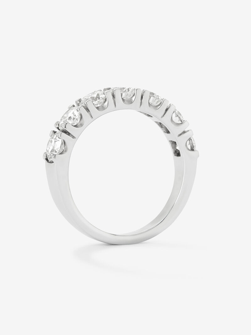 Half ring in 18K white gold with 7 brilliant-cut diamonds with a total of 1.77 cts image number 4