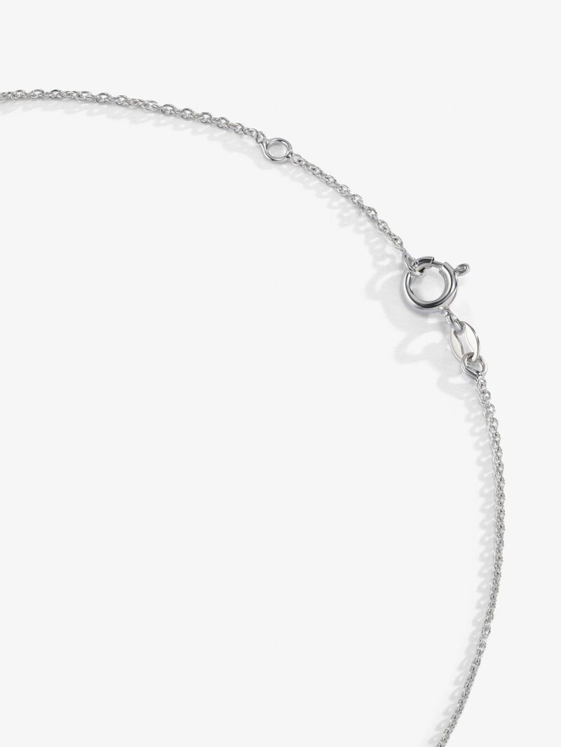 18K white gold necklace with 9 brilliant-cut diamonds with a total of 0.26 cts image number 6