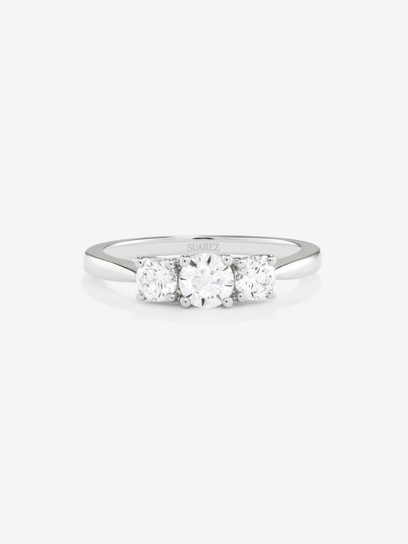 18K White Gold Tiego Ring with white 0.8 cts bright diamonds image number 2