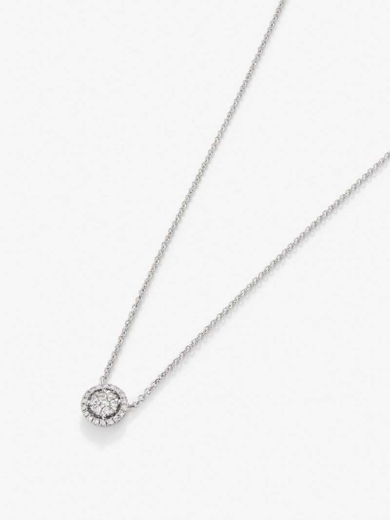 18kt white gold pendant with diamonds image number 2