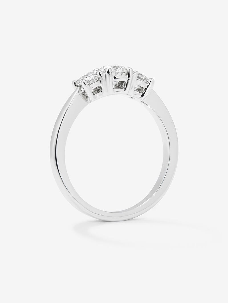 18K White Gold Tiego Ring with white 0.8 cts bright diamonds image number 4