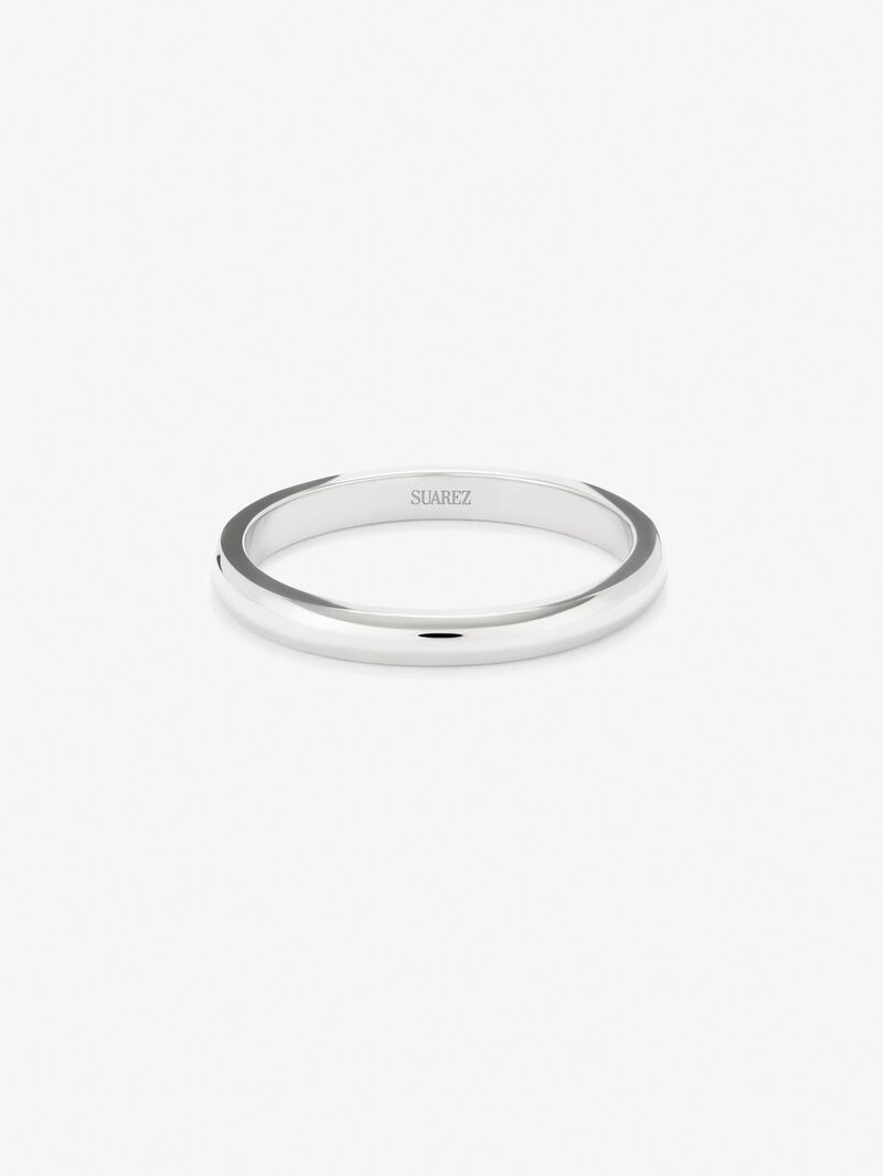 18K 1.55mm Platinum Flat Commitment Ring image number 1