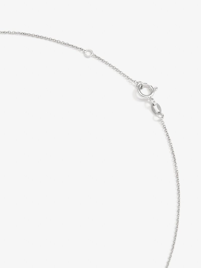 18K white gold pendant with red ruby ​​in 0.7 cts and white diamonds in bright 0.13 cts image number 4