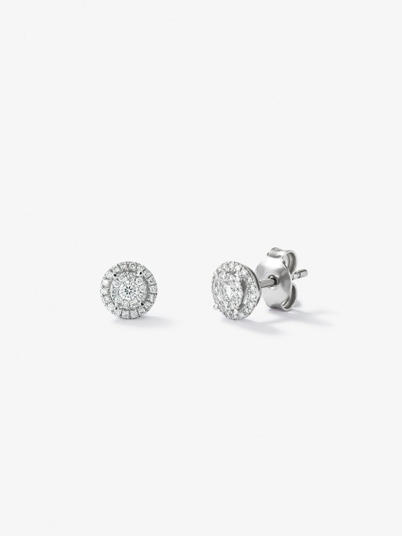 18kt white gold earrings with diamonds image number 0