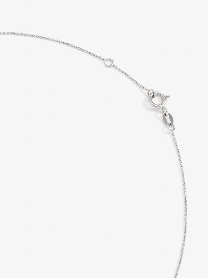 18K white gold pendant with letter T paved with 10 brilliant-cut diamonds with a total of 0.0205 cts image number 3