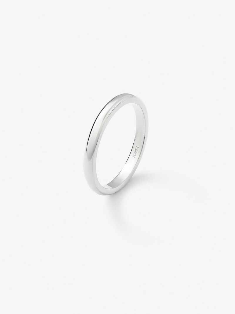 18K 1.55mm Platinum Flat Commitment Ring image number 0