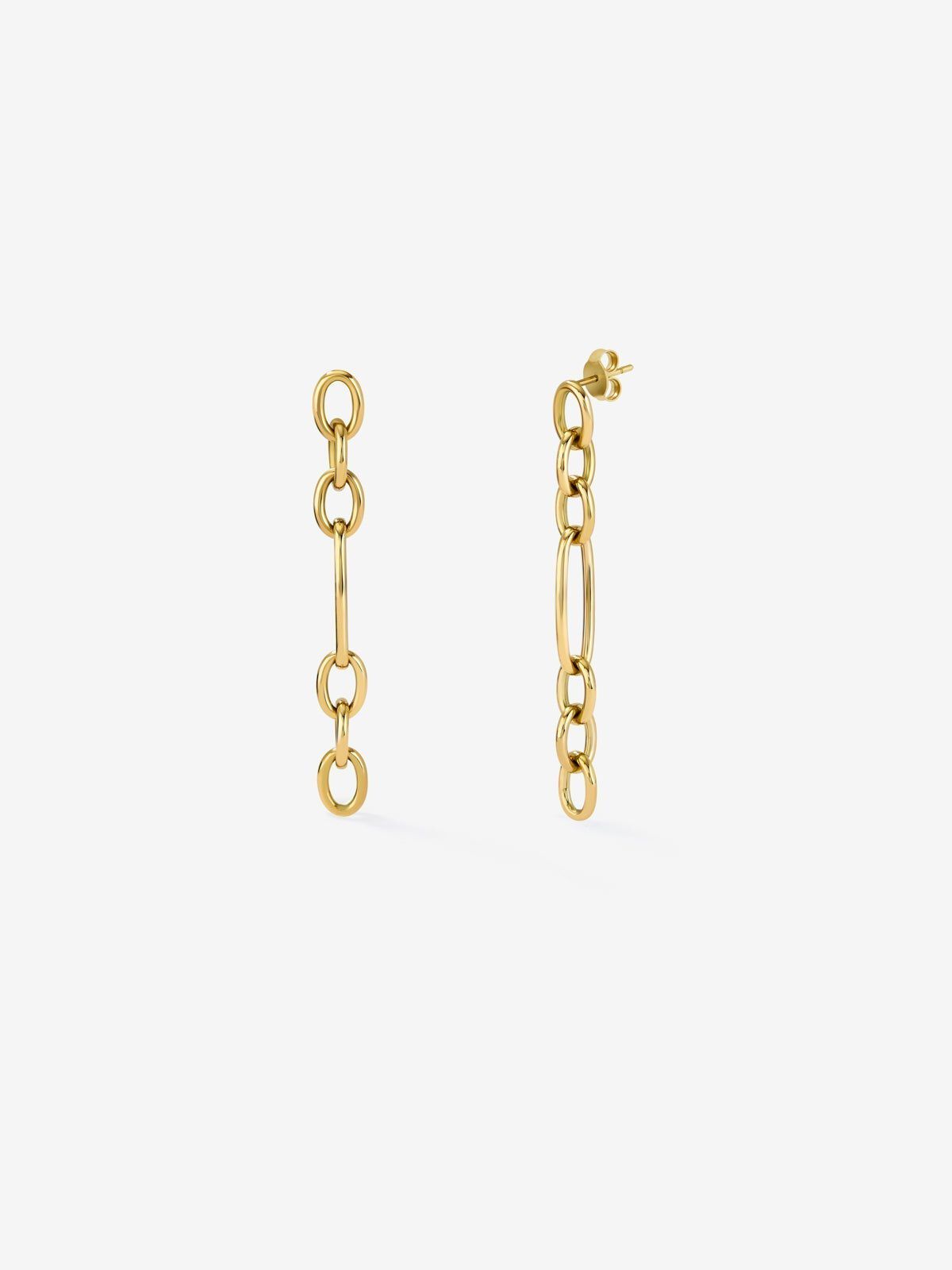 18K Yellow Gold Forza Link Long Earrings 18K Yellow Gold Forza Link Long Earrings