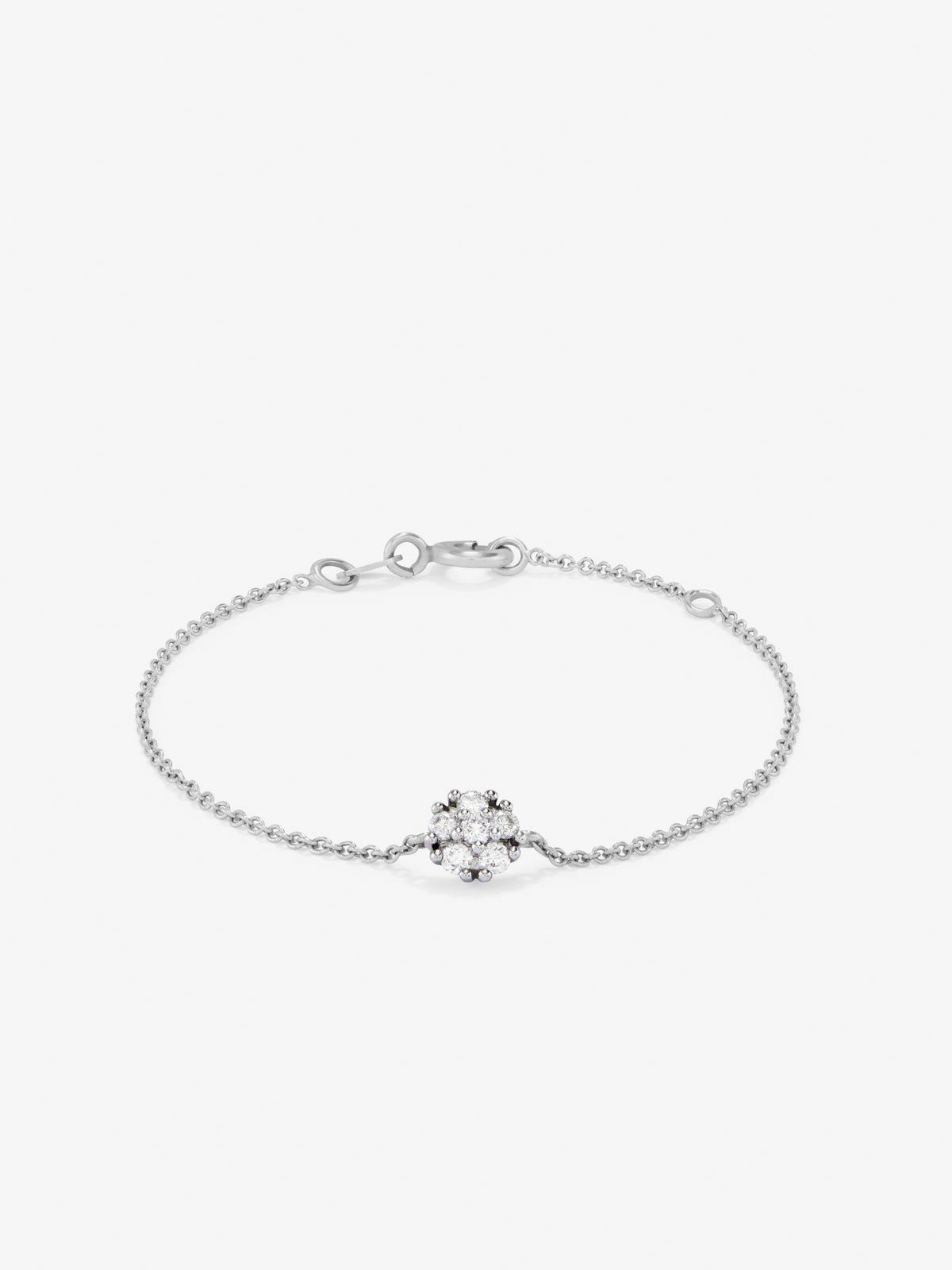 White gold grace bracelet with diamond